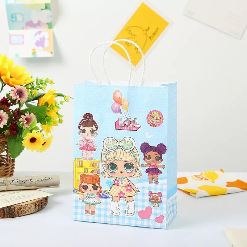 Surprise Doll Birthday Theme Decorations Backdrop Baby Shower Suppl Lol Party Cake Topper Balloon Paper Banner Plates Cups for Round Sensory Durable