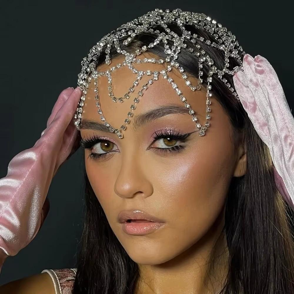 Chain Link Bridal Forehead Jewelry Bridal Crown Headwrap Accessories Fashion Wedding Hair Chain