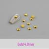 Mixed Mini Nail Art Pearls: Gold & Silver Half-Face Decorative Flat Bottom Pearl Accessories for DIY Nails
