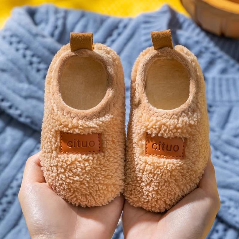 Herbst Winter 1-9 Jahre Kinder Plüsch Boden Socken Schuhe Kind Weiche Sohle Gehen Schuhe Innen Haus Anti-Rutsch Kinder Hausschuhe