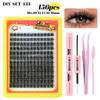 Natural Thick C-Song Single Cluster False Eyelashes 10-18Mmdiy Segmented Multi-Hair Eyelashes