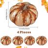 OWENIE Fall Placemats Set of 4, Autumn Printed Pumpkin Textured Fabric Place Mats for Kitchen Dining Table,Thanksgiving Harvest Halloween Holiday