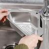 Triangle Drain Basket: Triangle Filter Basket - Stainless Steel Sink Basket - Kitchen Sink Sponge Holder Strainer Fruits Washing Basket Refrigerator