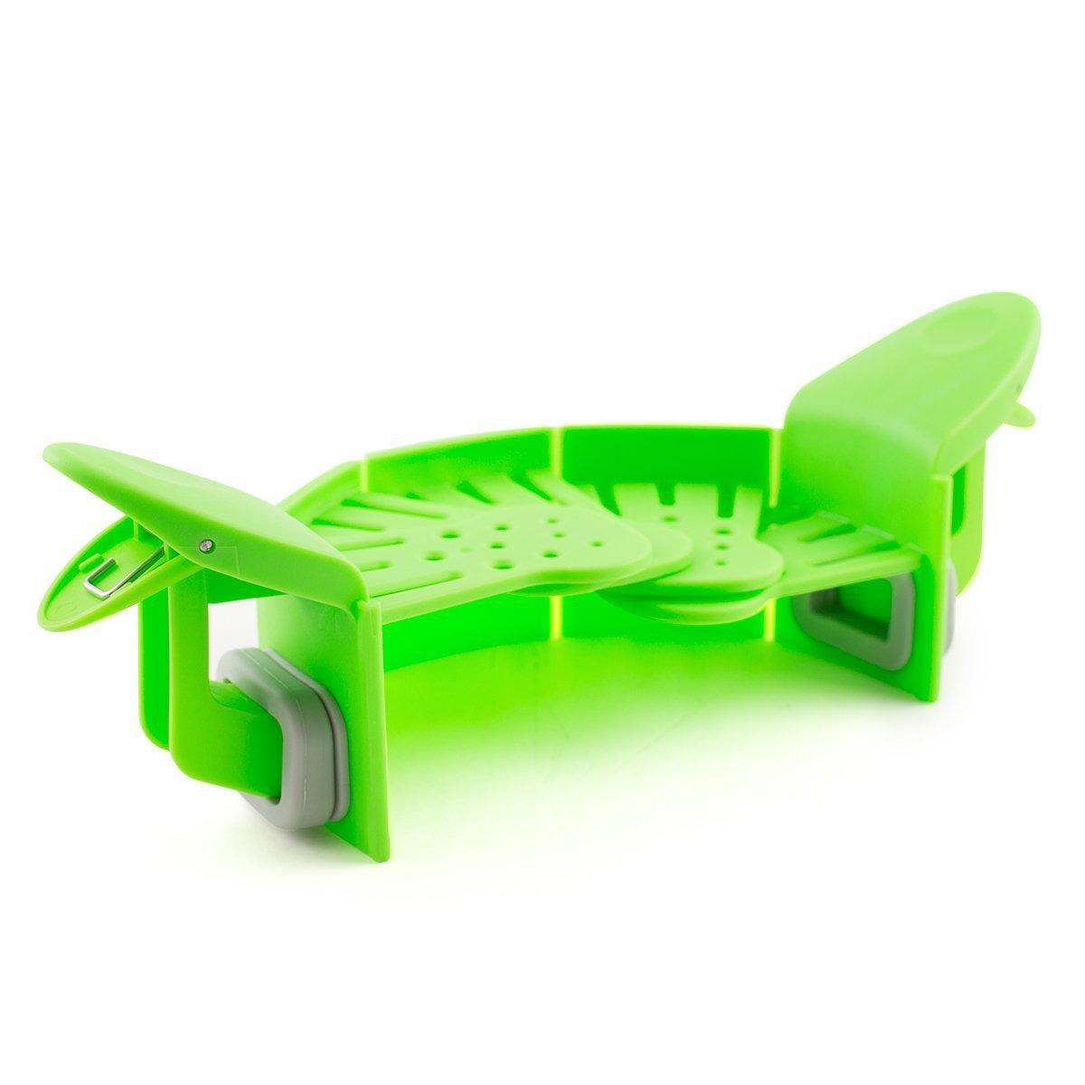 

Выдвижные силиконовые держатели для слива Простой бытовой многофункциональный Складной держатель для слива сбоку кастрюли Лапша Овощи Фрукты Фил зелёный