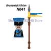 Medieval Military Soldier Figures Napoleon MOC Building Blocks Cavalry Weapons Shield Armor Cannon Militia Cowboy Toys Gift Z013