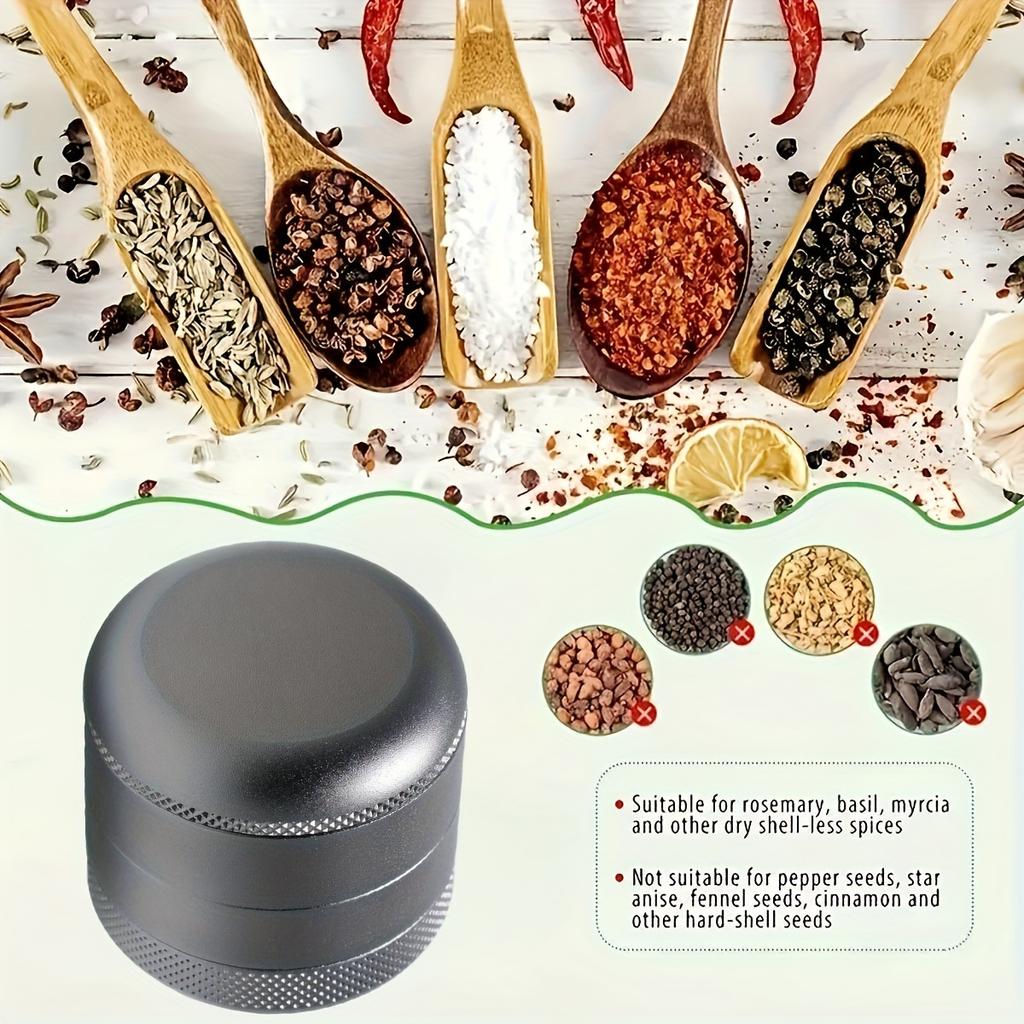 1pc Manual 2.5-inch Four Layer Grinder for Kitchen Spice Grinding,the Best Gift for a Father, Wife, or Husband