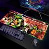 T-Teenage Mutant N-Ninja-Turtles Mouse Pad Gamer RGB Deskmat Keyboard Mat Gaming Laptops LED Mousepad Desk Protector Anime Mause