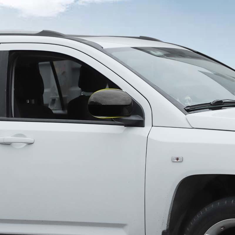 Car Rearview Mirror Decorative Frame Cover For Jeep Compass  2008-2016 Car Exterior Accessories, ABS Plastic