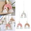Stylish Woven Rainbow Keyring Weaving Durable Car Ornament Keychain Accessories