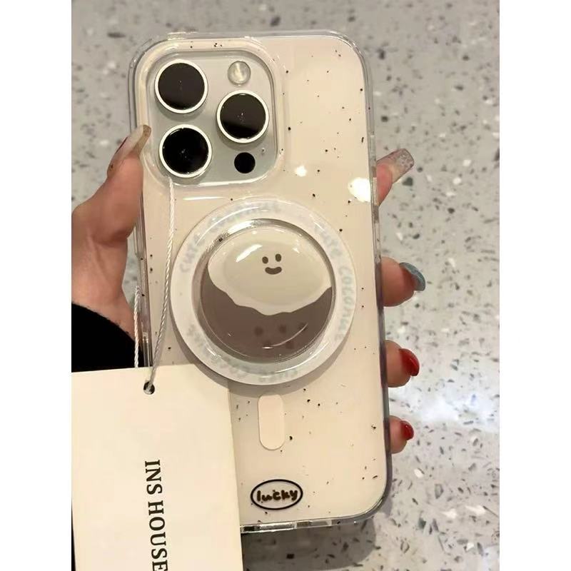 

Чехол для телефона Coconut для Apple iPhone 16 Promax — простой белый противоударный магнитный держатель-подставка креативный чехол на Apple 13