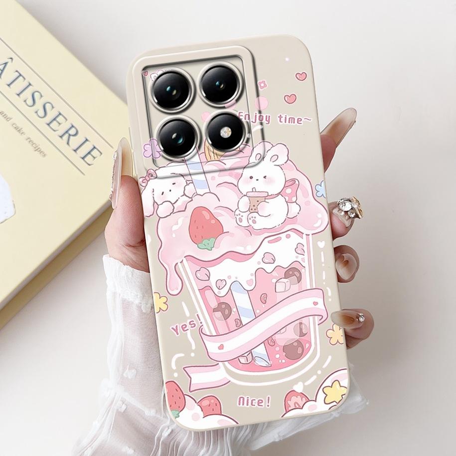 For Xiaomi 14T Pro Case For Xiaomi 14T Phone Case Cute Panda Rabbit Luxury TPU Protective Skin Cover For Xiaomi Mi 14T Pro Coque