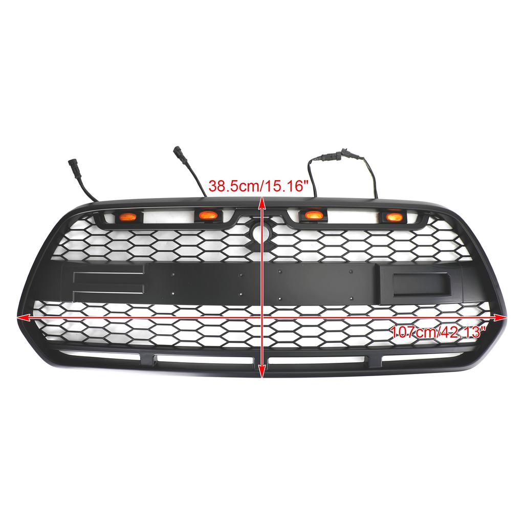 Matt Svart Främre Stötfångargrill med LED passar för Ford Transit MK8 2015-2018 Raptor