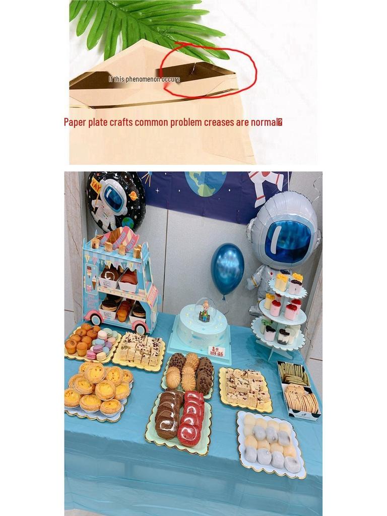 Kindergeburtstag Einweg-Papp-Dessertteller für Party und Picknick