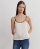 Palo Satin Sleeveless Top Cream