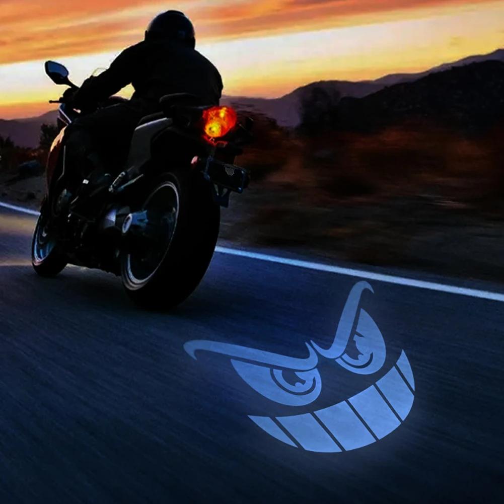 12V Motorcycle Devil Eye Light LED Underbody Light Projector Lamp LED Brake Taillights Motorcycle Decorative Accessories