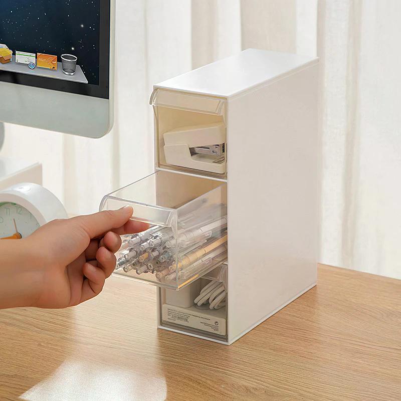 Transparent Computer Monitor Stand Riser Bracket With Storage Drawer PC Screen Holder Laptop Desktop Organizer For Charger Mouse