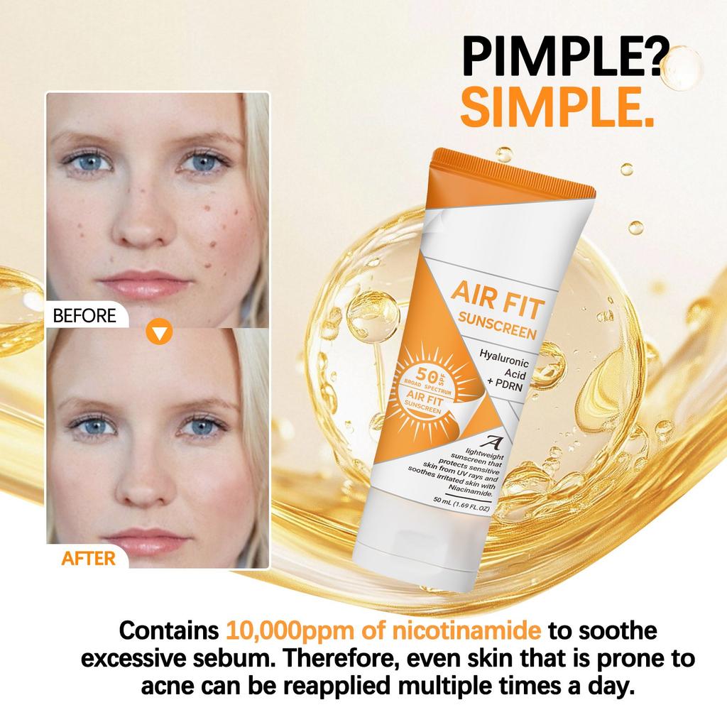 Multi Functional Sunscreen Conditioning Facial Lotion Oil Control Refreshing Acne Free Sunscreen 50ml
