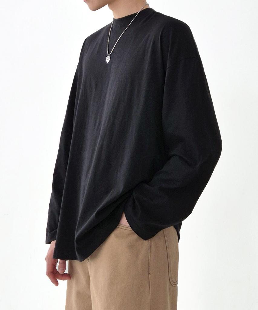 UMM 20-Color Plain Cotton Oversized Long Sleeve Tee (Type C)