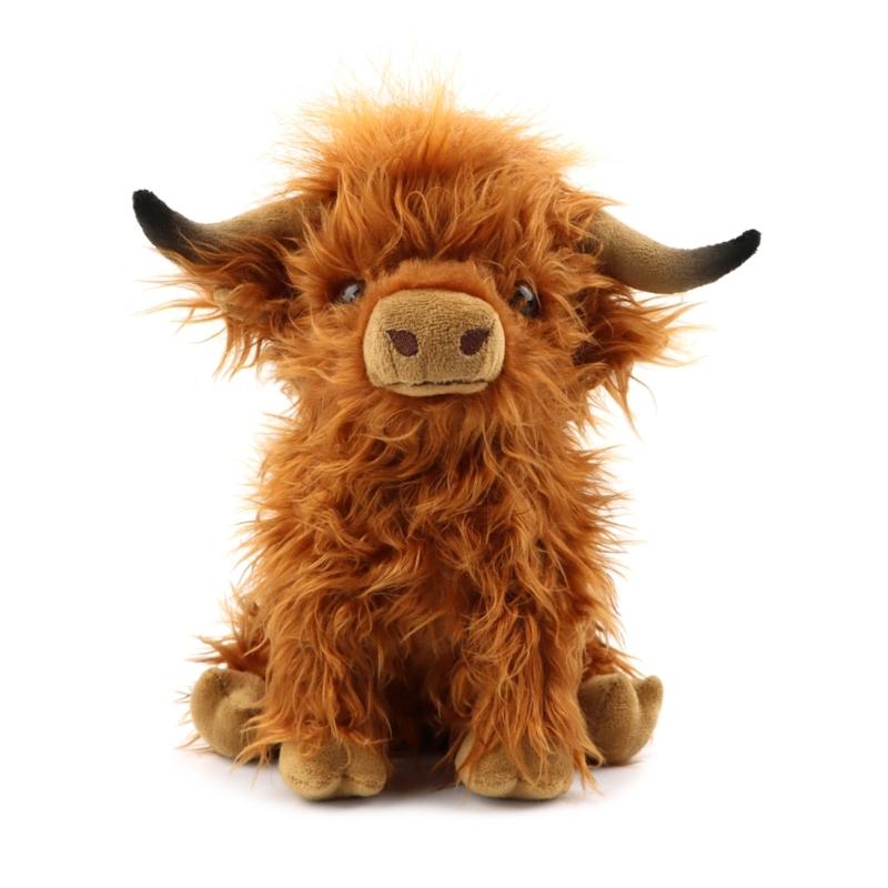 

Lovely Cow Doll Babies Soft Plush Toy for Children Appease Sleeping Stuffed&Plush Animal Babies Toy for Infants Gift коричневий