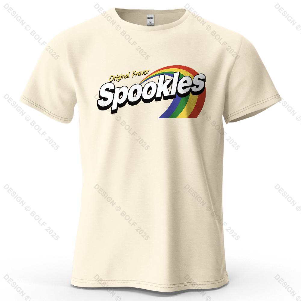 

Original Flavor Spookles Whimsical Printed Men s T-Shirt 100% Cotton Colorful Graphic Tees for Women Tops Tees Streetwear 4XL