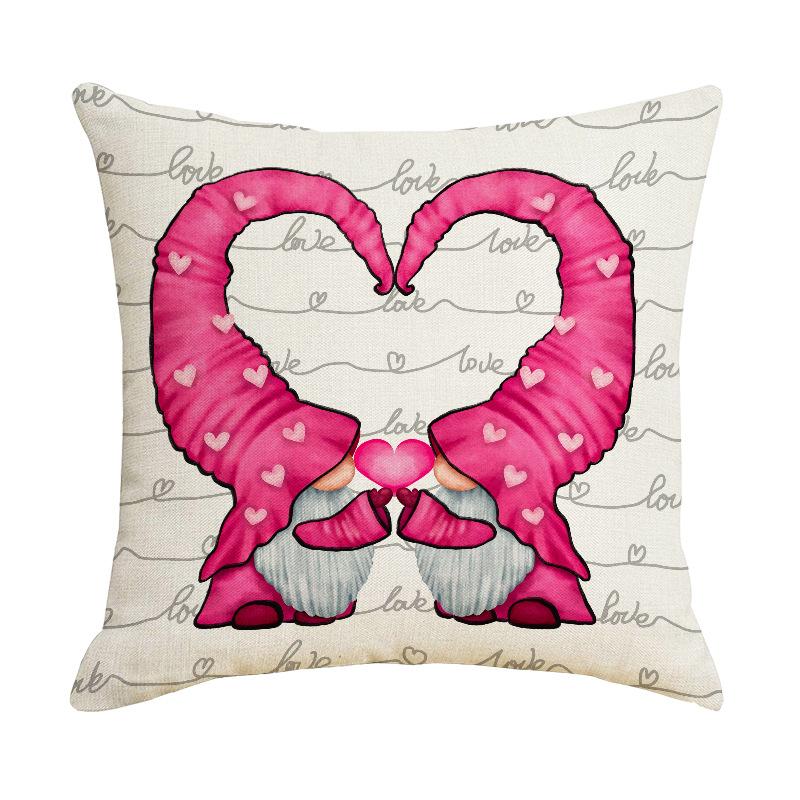 Valentine's Day Pillow Love Flower Combination Pillow Living Room Versatile and Comfortable Sofa Pillow Cover