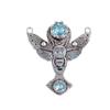 Sky Blue Topaz Gemstone 925 Sterling Silver Jewelry Pendant 1.5" Gift For Women CP-10-2