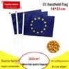 EU Hand-held Flag 14x21cm (5.5x8in) with Pole – European Union Small Flag