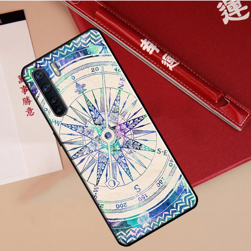 Compass Case For Oppo A60 A98 A58 A78 A18 A38 A80 A40 A77 A57 A17 A74 A54 A94 A96 A76 A16 A15 A5 Pro