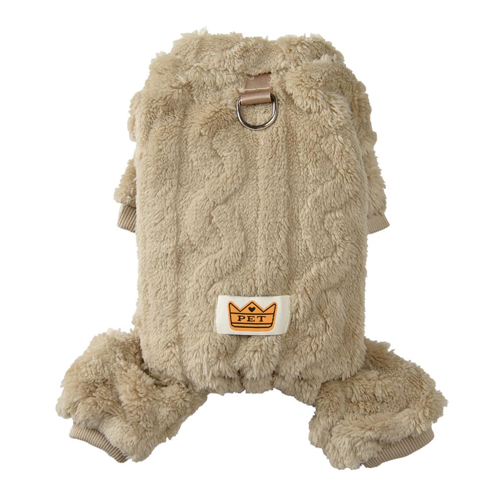 

М який одяг для собак на зиму, теплий комбінезон для цуценят з D-кільцем, фланелевий флісовий светр для домашніх тварин, для маленьких і середніх собак, Йоркширський тер єр, мопс, пальто XS хакі