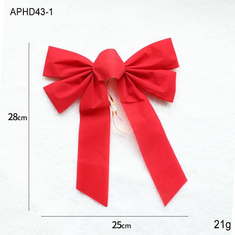 

Red velvet flannel three-dimensional bow large Christmas decoration Christmas tree pendant window decoration