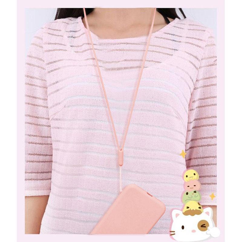 Colorful Soft Silicone Wrist Lanyard Strap Anti‑Drop Hand Rope for Mobile Phone Keychain USB Badge Practical Daily Tool