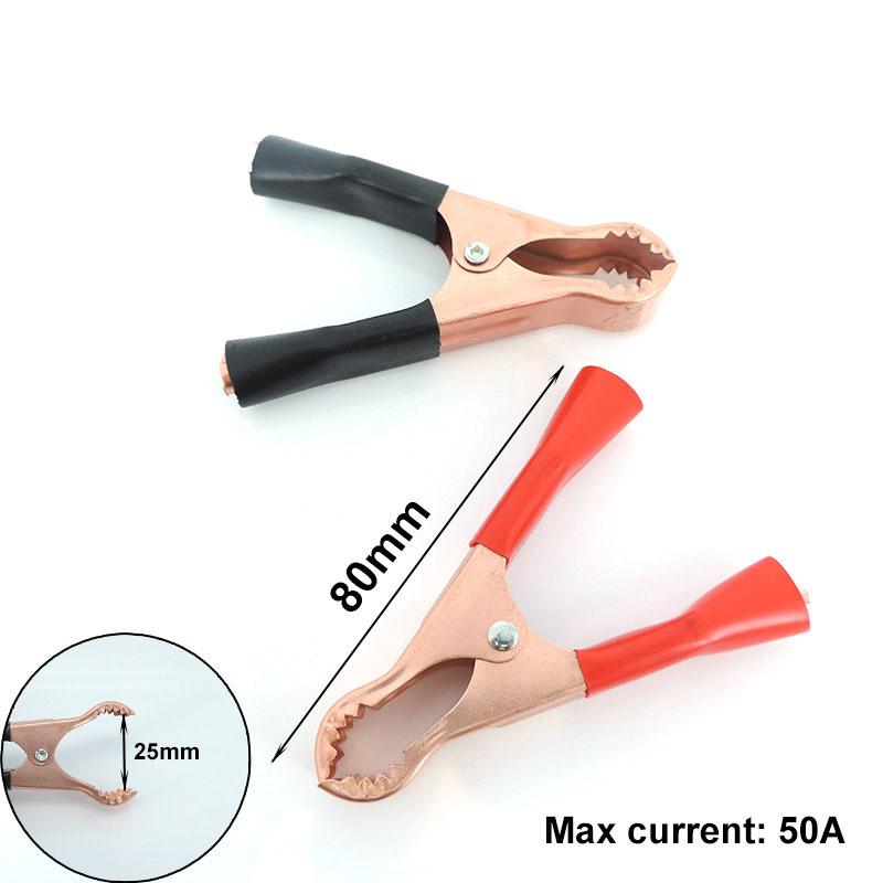 50A 30A Alligator Crocodile Clip Insulated Handle Battery Test Clamp Lead Cable Probe Connector Socket 4mm Banana Plug Electirc