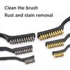 1 Piece of Wire Brush Scraping Brush Arc-shaped Handle Brick and Stone Brush Wire Bristles for Cleaning Welding Slag and Rust