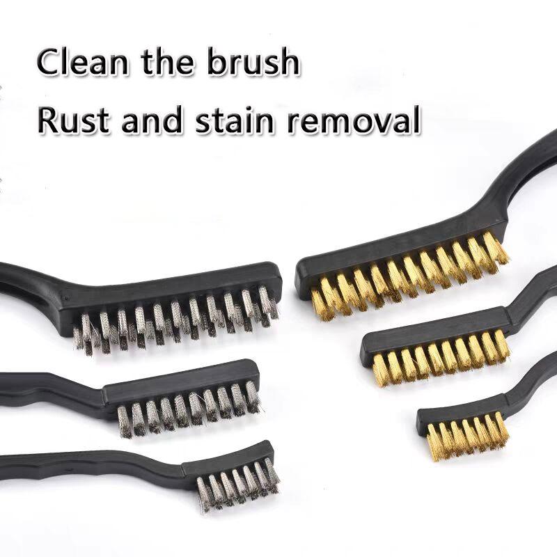 1 Piece of Wire Brush Scraping Brush Arc-shaped Handle Brick and Stone Brush Wire Bristles for Cleaning Welding Slag and Rust