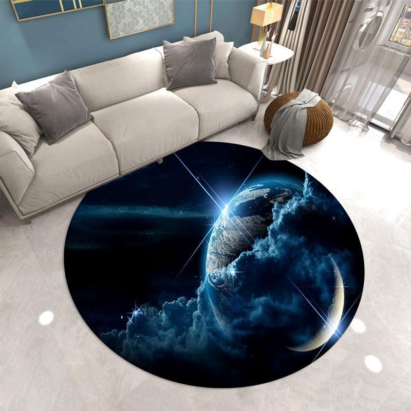 Star universe round carpet living room bedroom room stepping carpet romantic star soft carpet