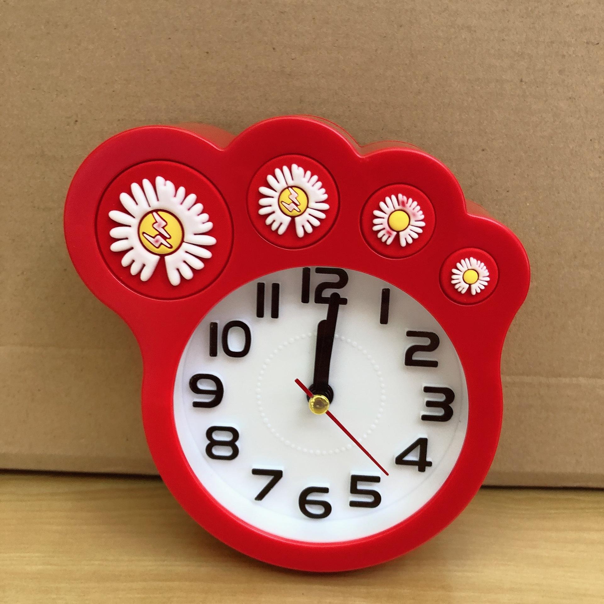 

Новый японский и корейский будильник с ромашкой для ног, 3D трехмерные цифровые часы для ленивой прикроватной тумбочки, супер тихий