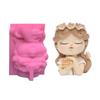 Flower Pot Silicone Mold Angel Resin Mould DIY Succulent Planter Molds Craft Art