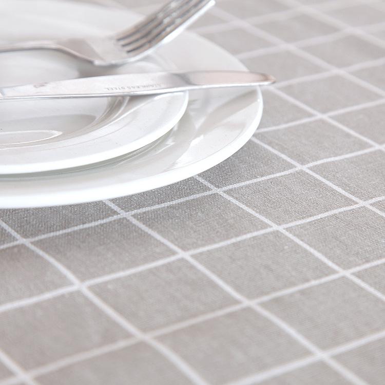 Cotton And Linen Tablecloth Simple Pastoral Plaid Household Geometric Rectangular Coffee Table Tablecloth Table Cloth Direct Sales