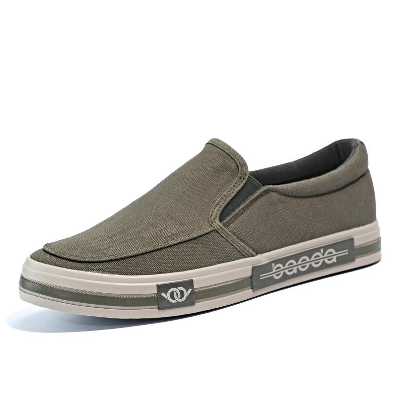 Summer New Men's Korean Version of Men's Canvas Shoes Versatile, Breathable and Lightweight, One-pedal Old Beijing Men's Board Shoes