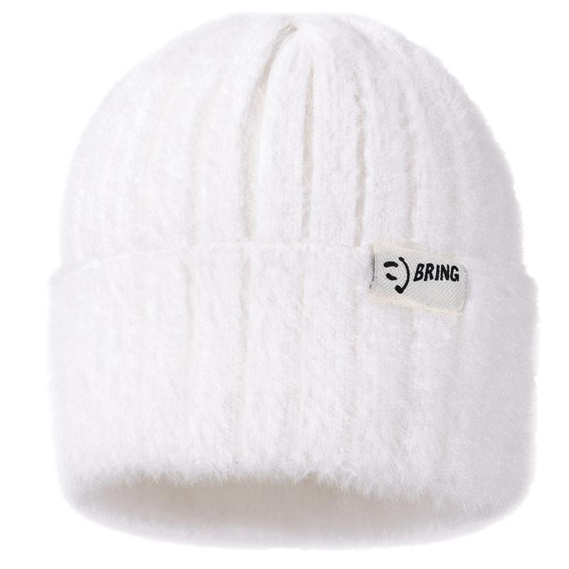 Neuer Stil Kpop Stil Hut Kunstpelz Mütze Süße Winter für Frauen Warm halten Dandy Hüte für Mädchen Outdoor Streetwear Strickmütze