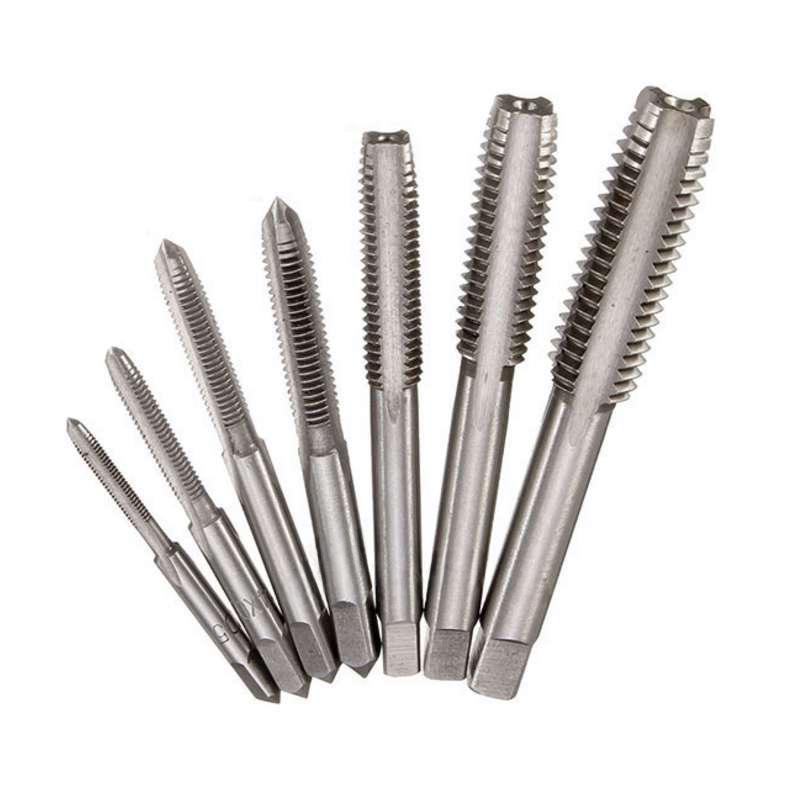 Seven-Piece M3-M12 Hand Tap Set with Square Handle for Internal Threading