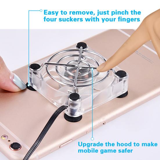 Mobile Phone Cooling Fast Speed USB Fan Portable Charging Mini Phone Fan Radiator