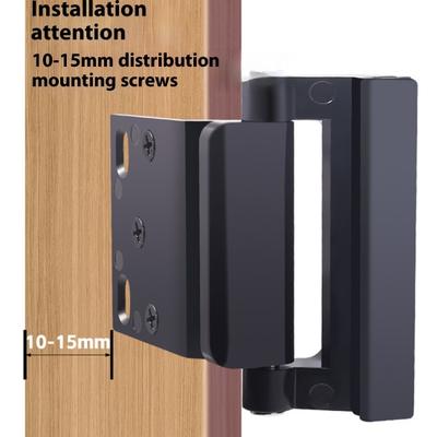 Door Buckle High Hardness 800lbs Force Resistance Thick Aluminum Alloy Anti-theft Easy To Install Buckle Safety Door Lock
