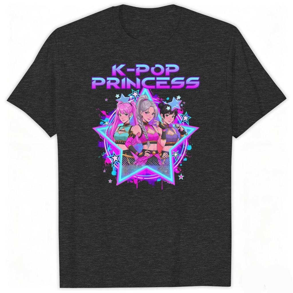 2026 summer new Hunting Witch Girls Printed Roundneck Shortsleeved Tshirt Crossborder Loose Base Layer Top