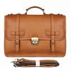 Li Shen Men's Crazy Horse Leather Business Briefcase