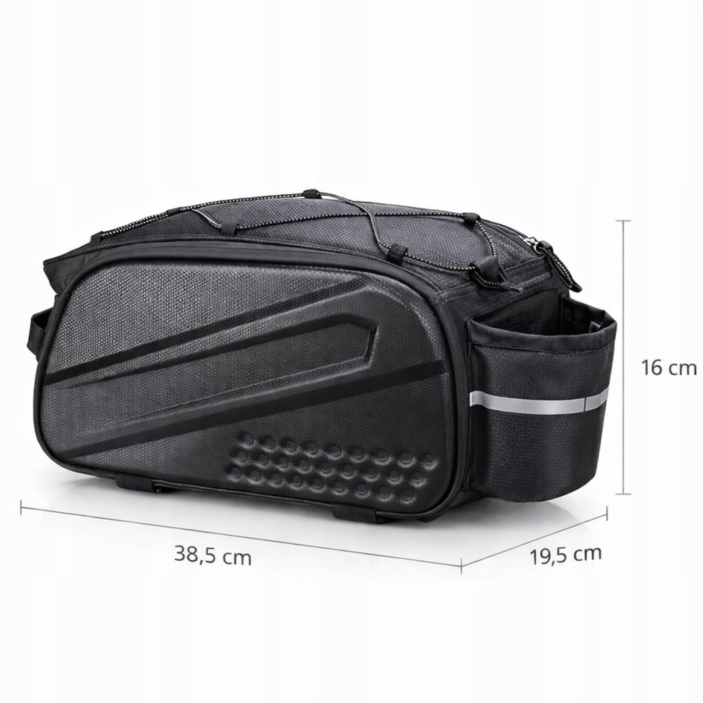 Torba Rowerowa Na Bagażnik Sakwa Na Rower Kufer Organizer+Pokrowiec I Pasek