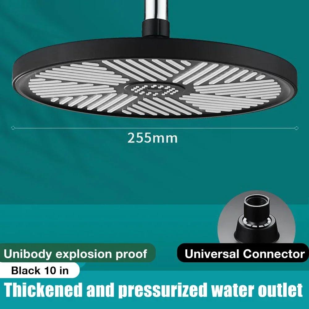 10inch High Pressure Shower Head Big Panel Rainfall Shower Head Water Saving Top Rain Shower Faucet Home Bathroom Accessories