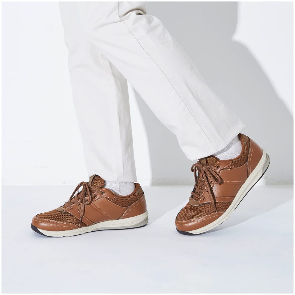 Mizuno YOUDO Men's Walking Shoes, Size M, Knee-Friendly, Reduces Stress, Comfortable, Easy on the Knees, Brown, Size 27.0 cm, 3E