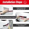 1 Pair Car Bumper Protective Strips Reflective Anti Scratch Tape Adhesive TPU Guard for Vehicle Collision Protection