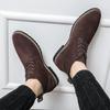 Casual Formal High Top Men's Leather Shoes Retro Gentleman Style Outdoor Leisure Daily Business Office Plus Size Adult Shoes New
